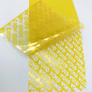 25 Micron Yellow Partial Transfer Void Security Printing Material