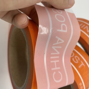 Custom Orange CHINA POST Transfer Void Tape For Box Package