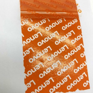 Custom Lenove Brand Transfer Tamper Evident Void Label Security Material